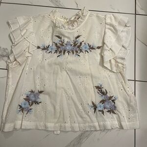 Free People Embroidered Top